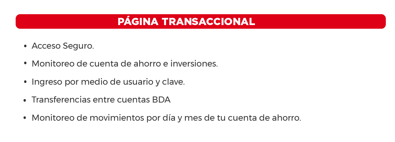 pagina transaccional Todo Inlcuido Débito