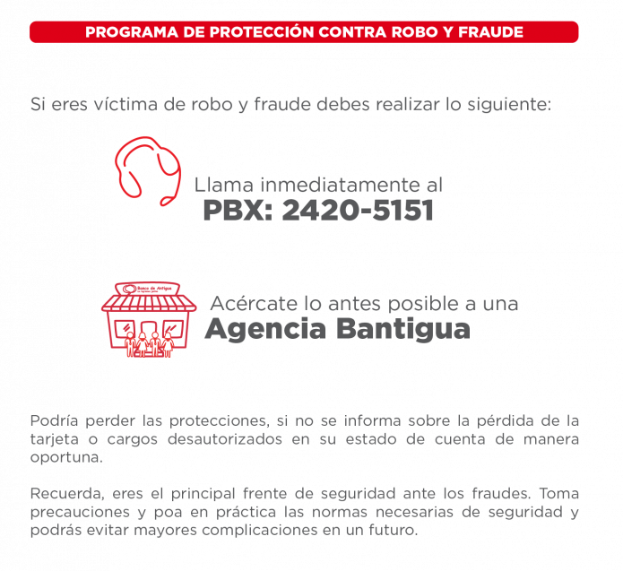 Programa de Protección contra robo y fraude todo incluido VISA