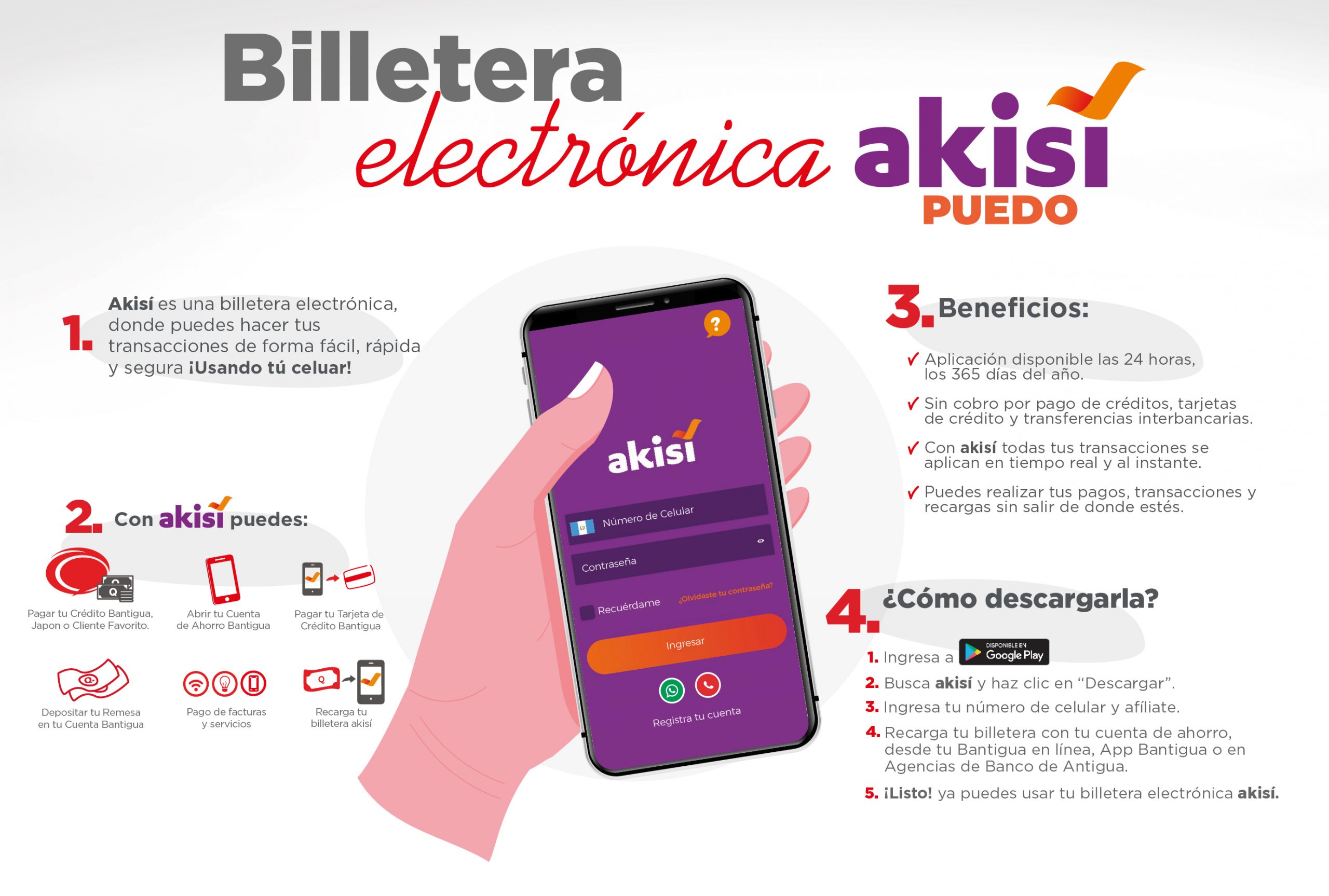 Infografía billetera akisí