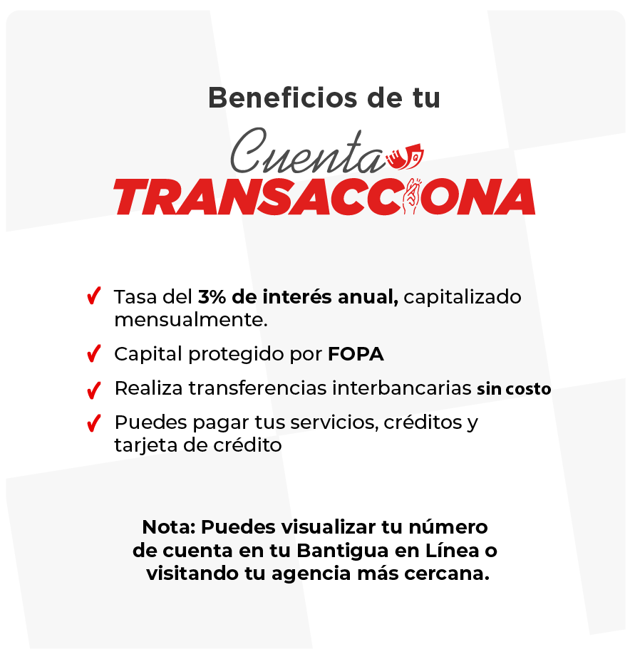 Beneficios Cuenta transacciona